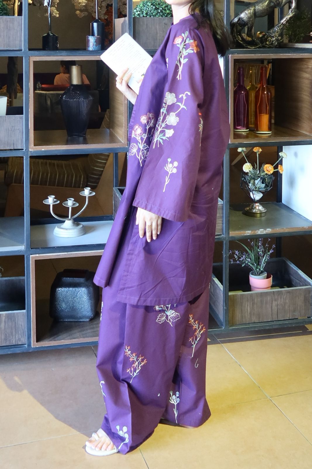 Zinnia - Purple Embroidered CO-ORD Set
