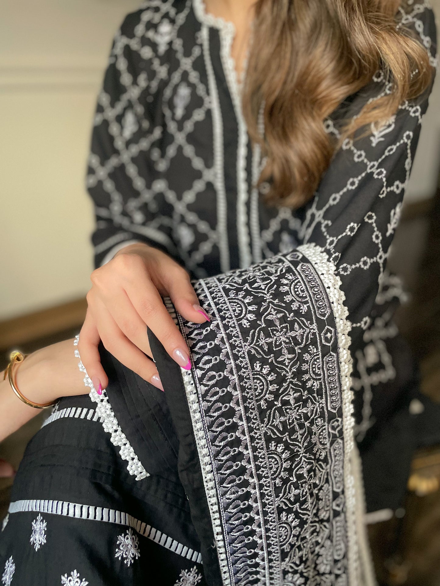 Black Embroidered; Co-SET