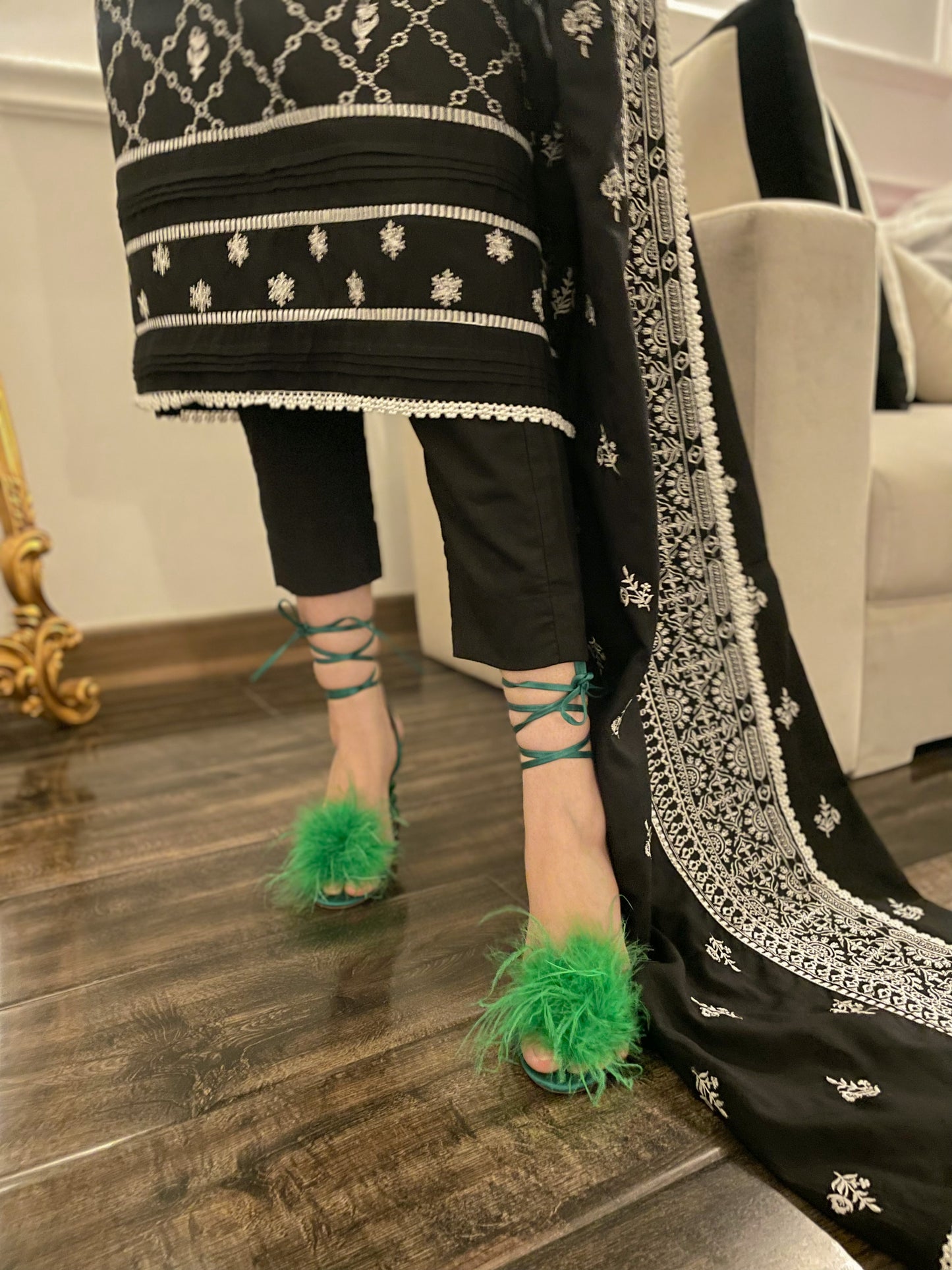 Black Embroidered; Co-SET