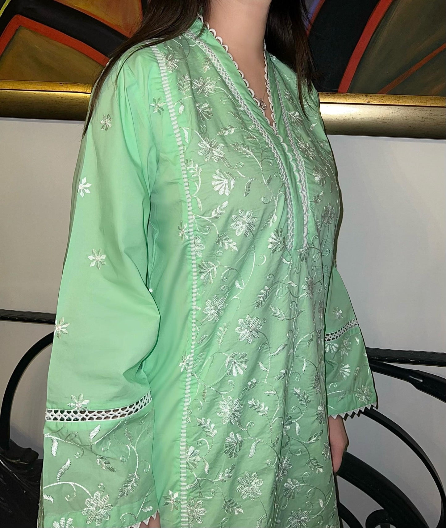 Chartreuse Green Kurta