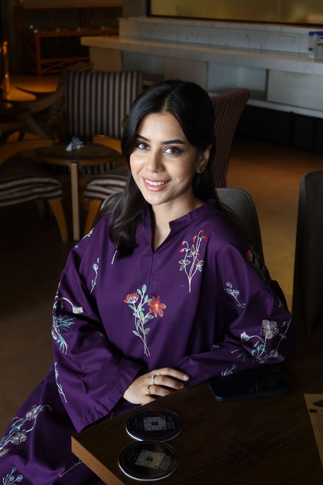 Zinnia - Purple Embroidered CO-ORD Set