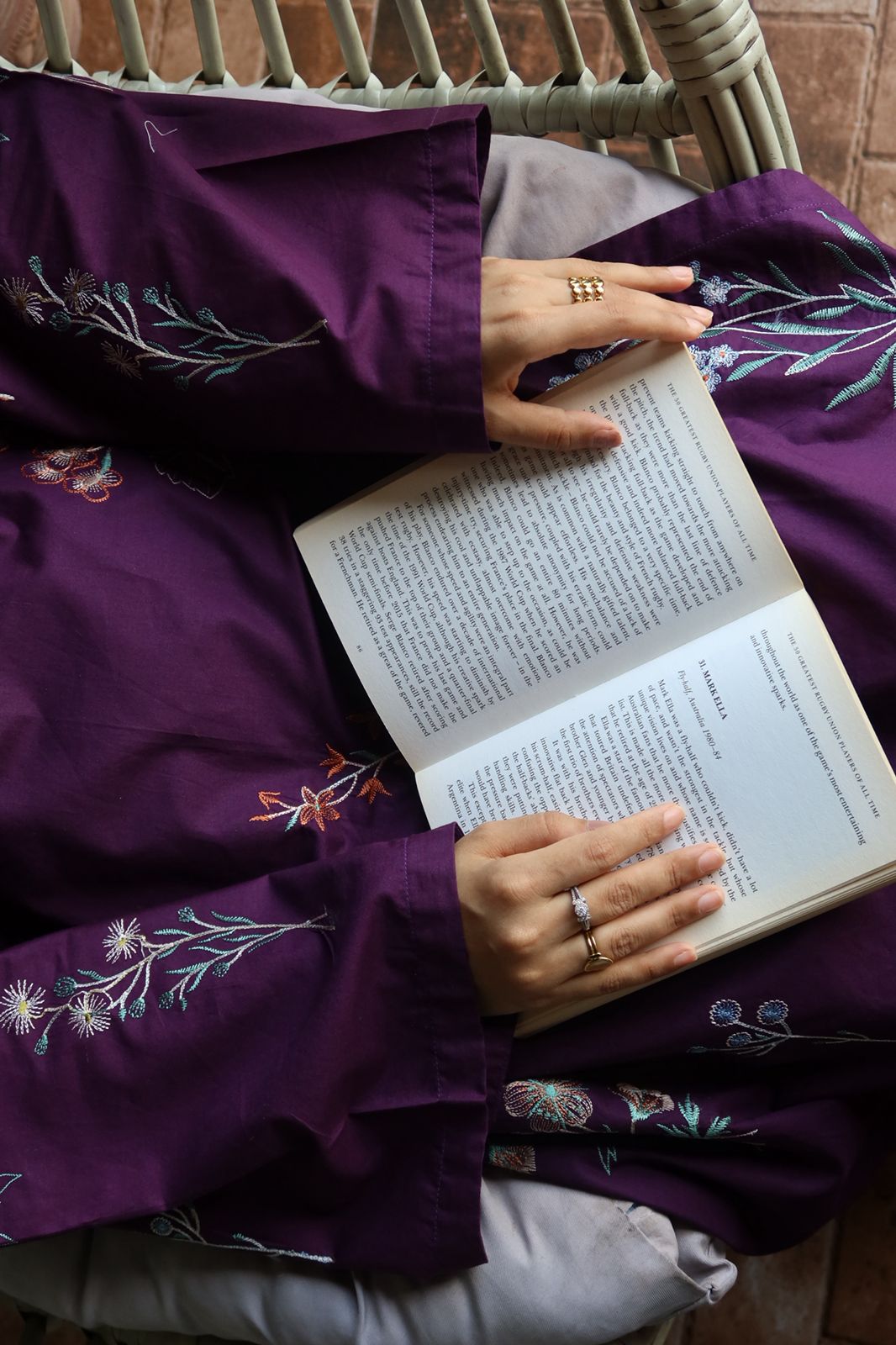 Zinnia - Purple Embroidered CO-ORD Set