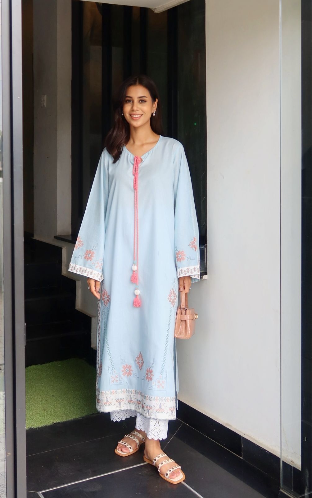Camelia - Blue Embroidered Kurta