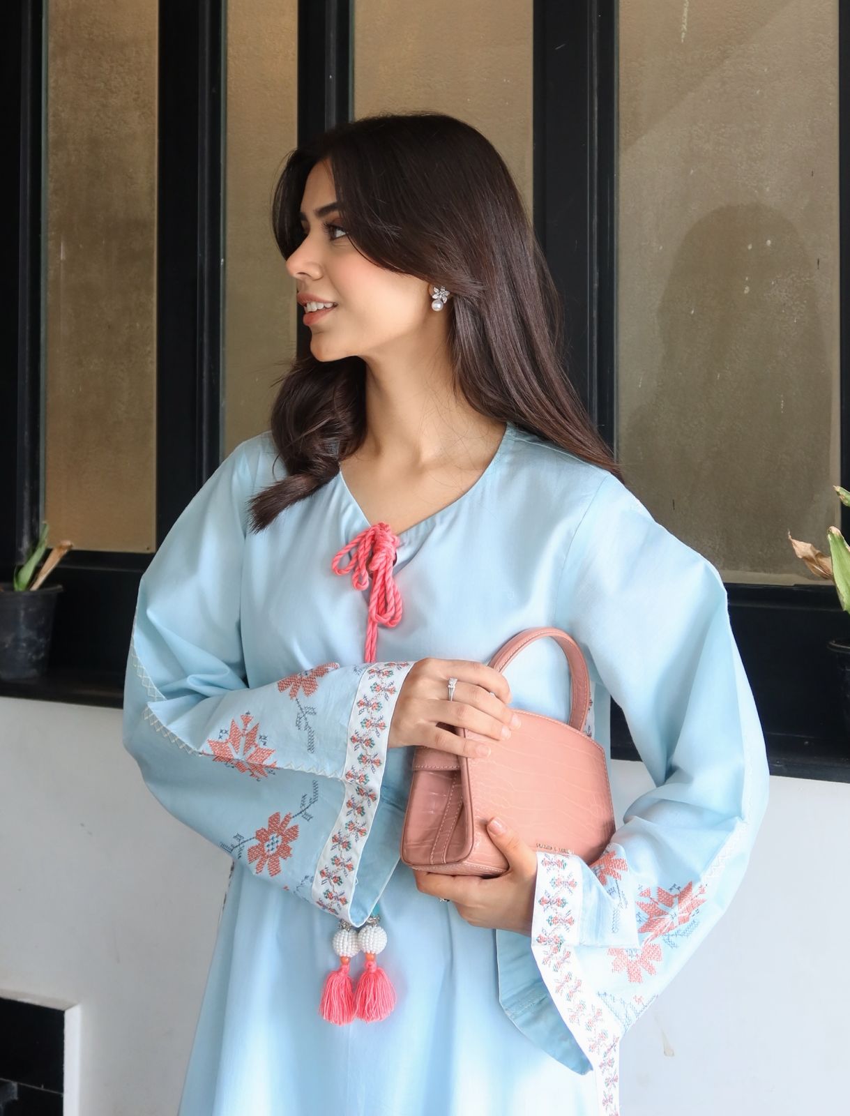 Camelia - Blue Embroidered Kurta