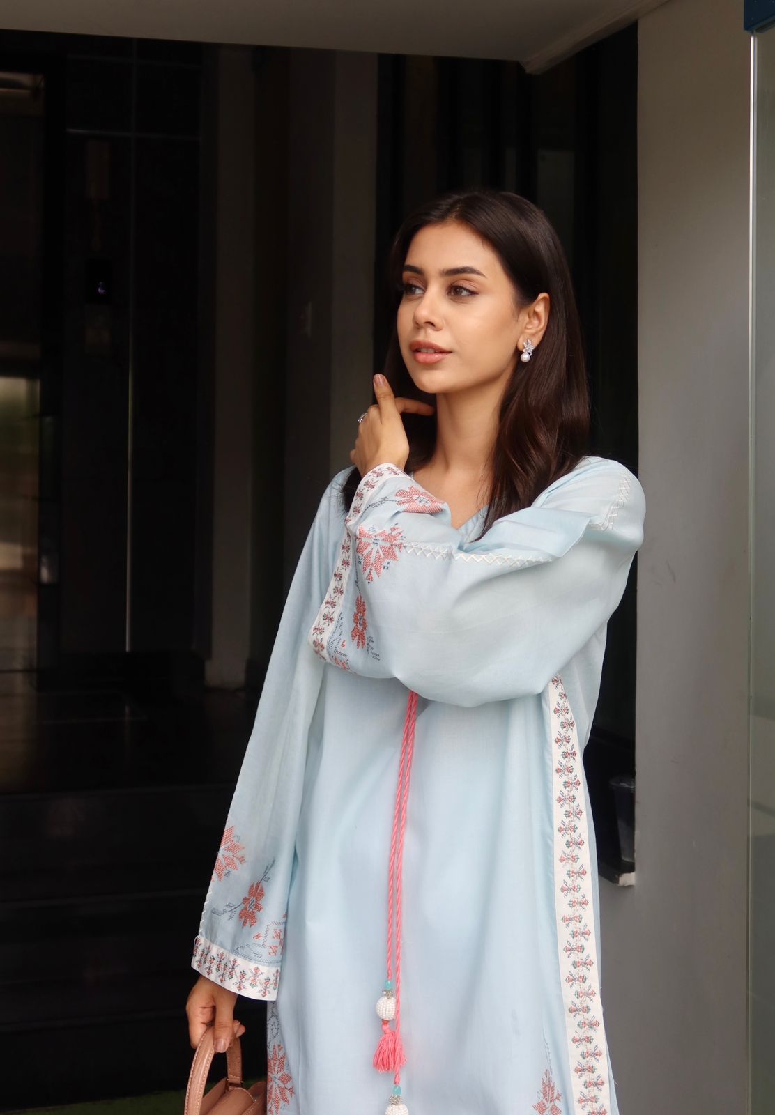 Camelia - Blue Embroidered Kurta