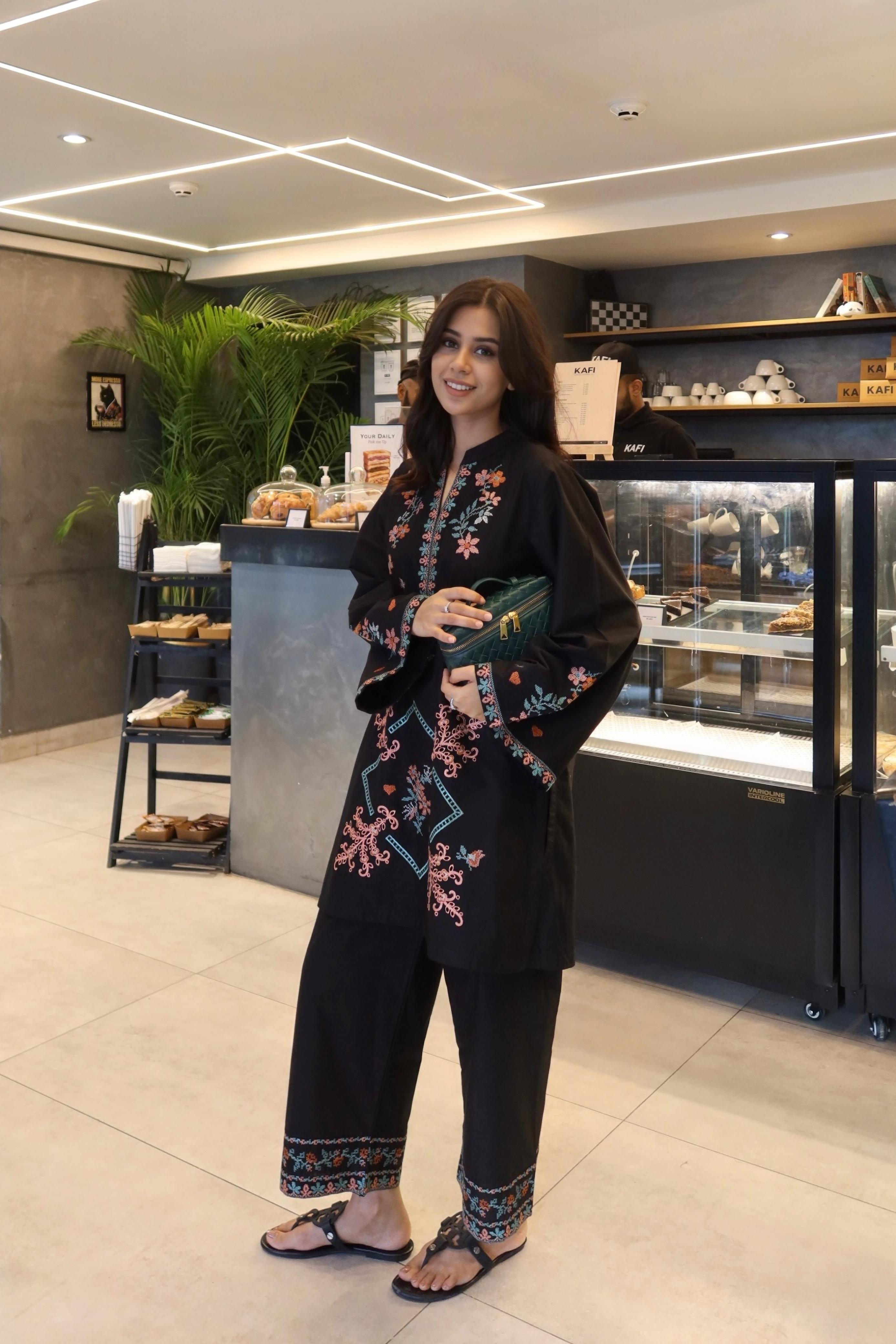 Clematis - Black Embroidered CO-ORD Set