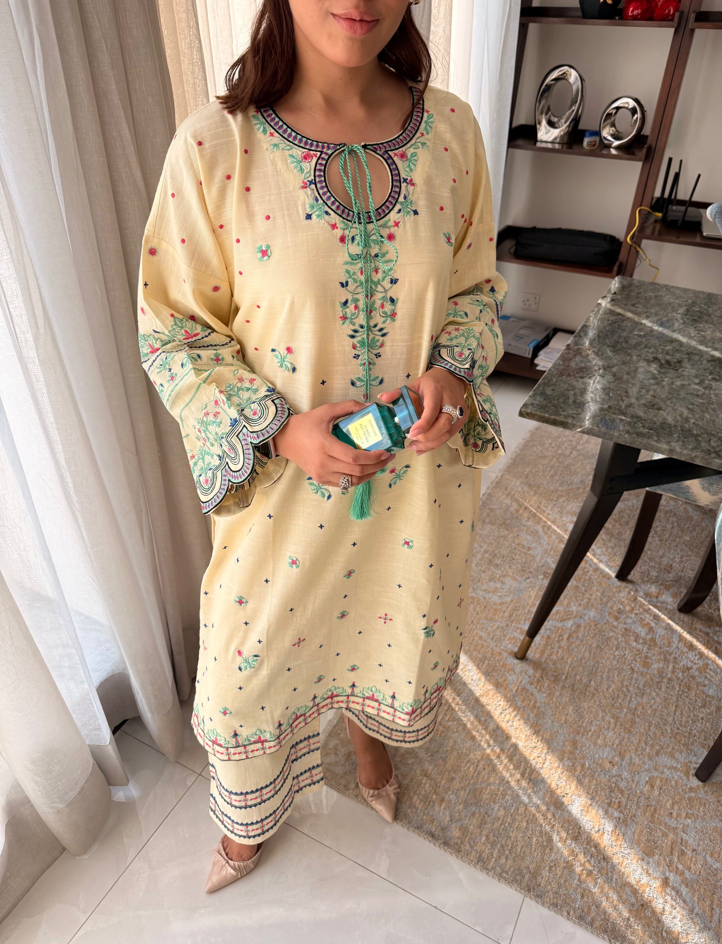 Eclaté - Cream Embroidered Suit