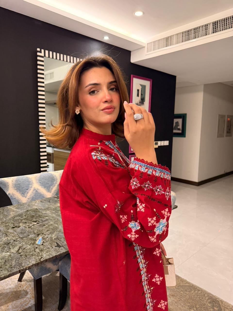 Gul-e-Sozan - Maroon Embroidered Suit