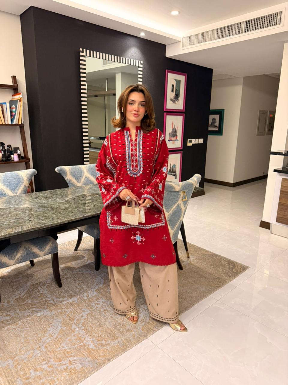 Gul-e-Sozan - Maroon Embroidered Suit