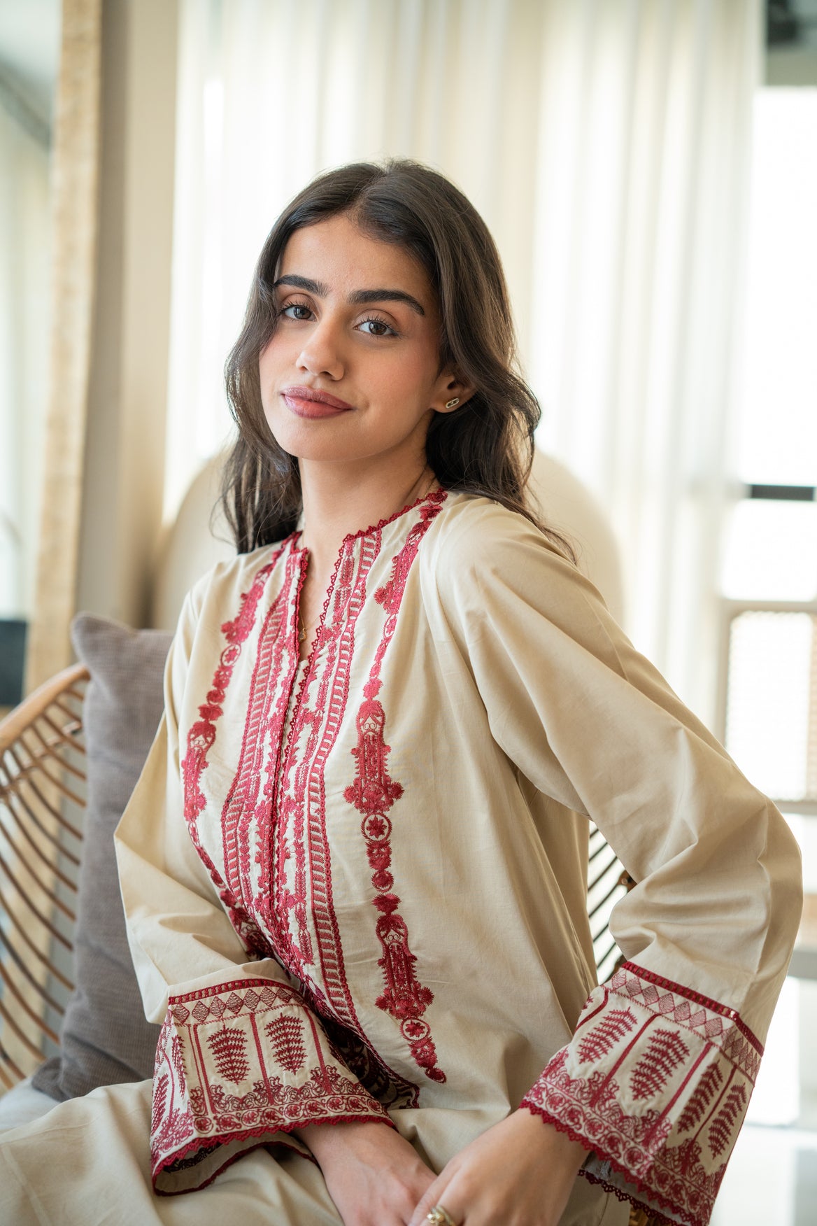 Sand Brown Kurta - Foxglove