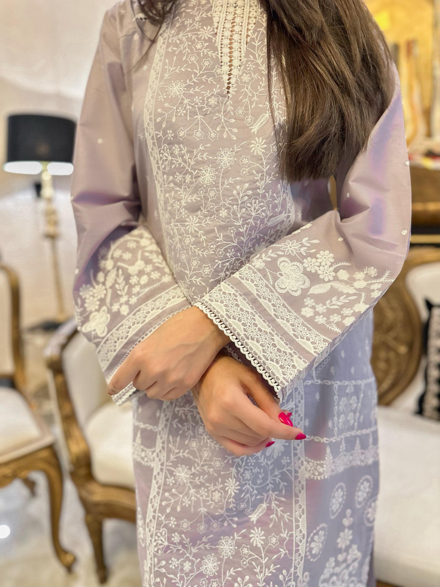 Aster Kurta - Light Heather Purple