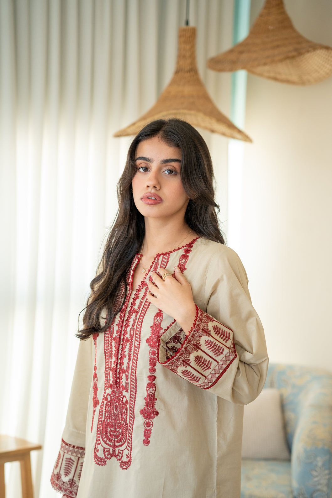 Sand Brown Kurta - Foxglove