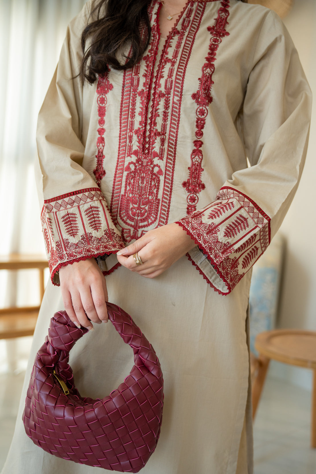 Sand Brown Kurta - Foxglove