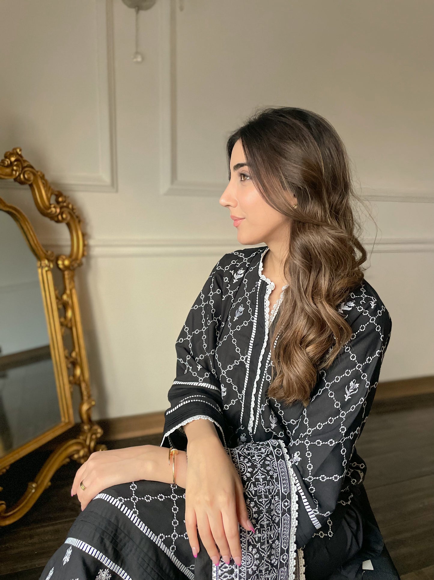 Black Embroidered; Co-SET