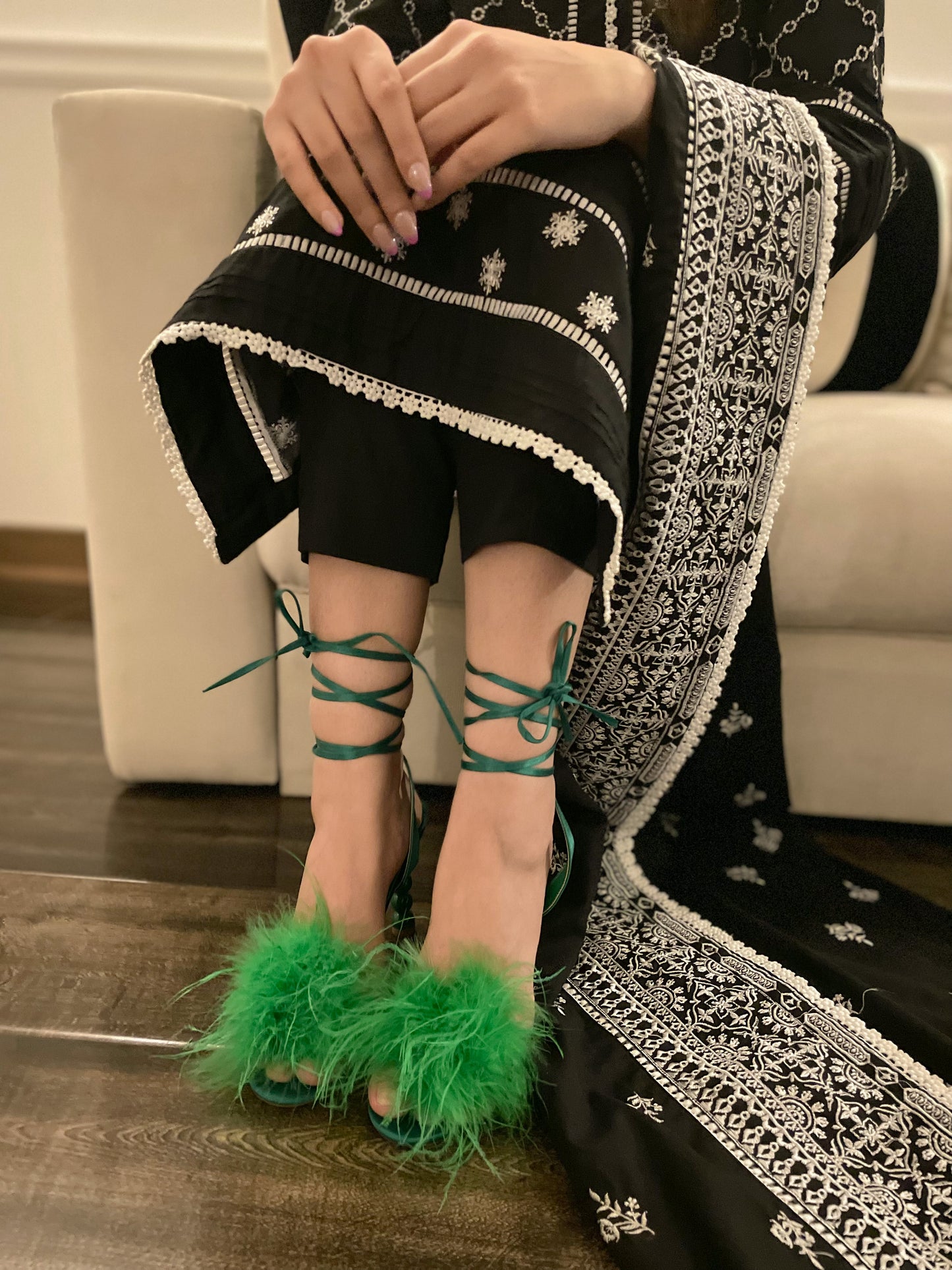 Black Embroidered; Co-SET