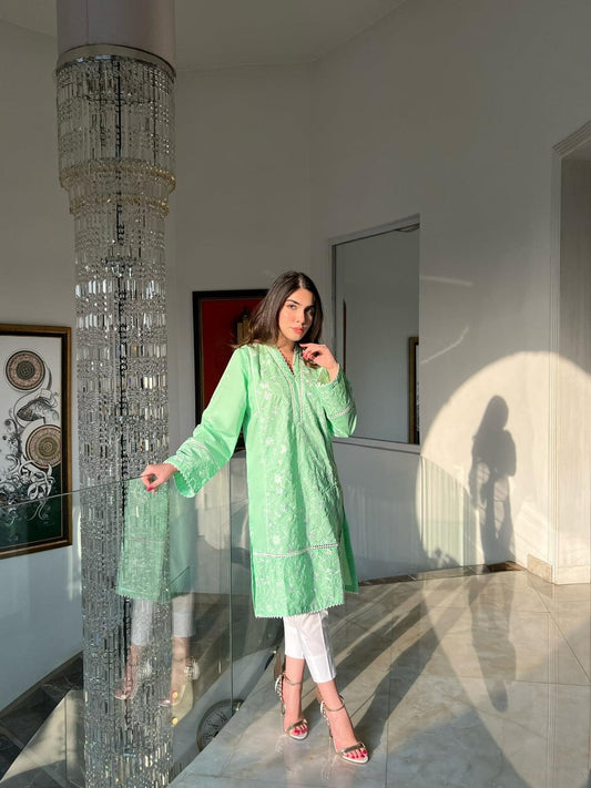 Chartreuse Green Kurta